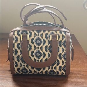 Brown and Black Patterned Women's Handbag